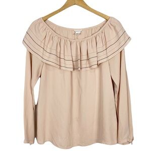 CLUB MONACO Ruffled Off The Shoulder Blouse